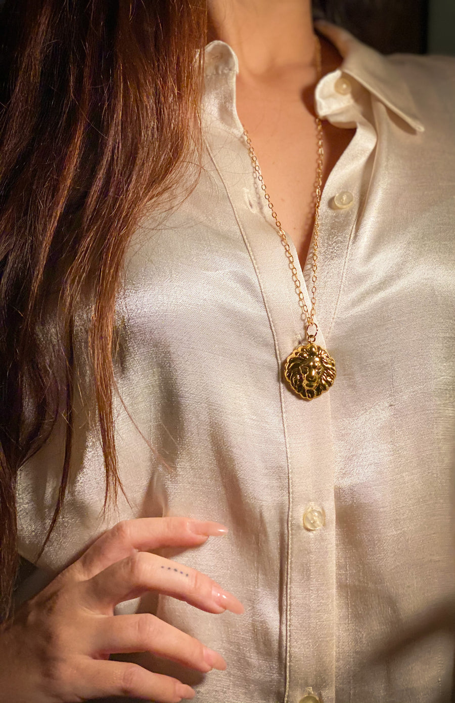 Shiva Lion Pendant Necklace